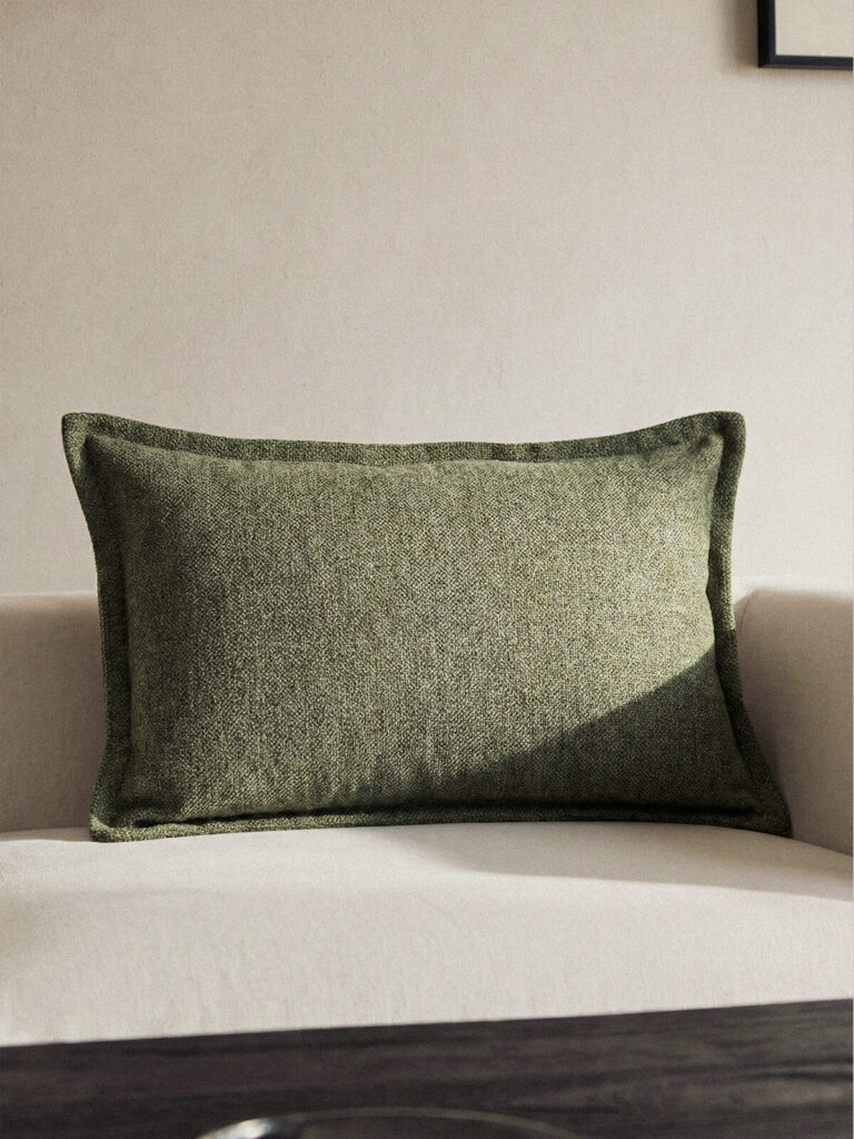Seren Dikdörtgen Yeşil Kırlent Kılıfı (35 x 55 cm)