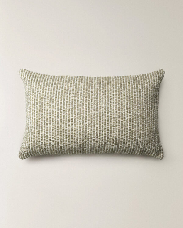 Dune Dikdörtgen Doğal Lif Karışımlı Açık Yeşil Kırlent Kılıfı (35 x 55 cm)