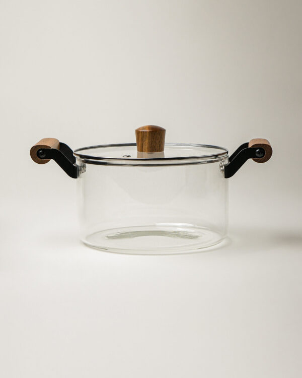 Muse Akasya Kulplu Cam Tencere (3.5 L)