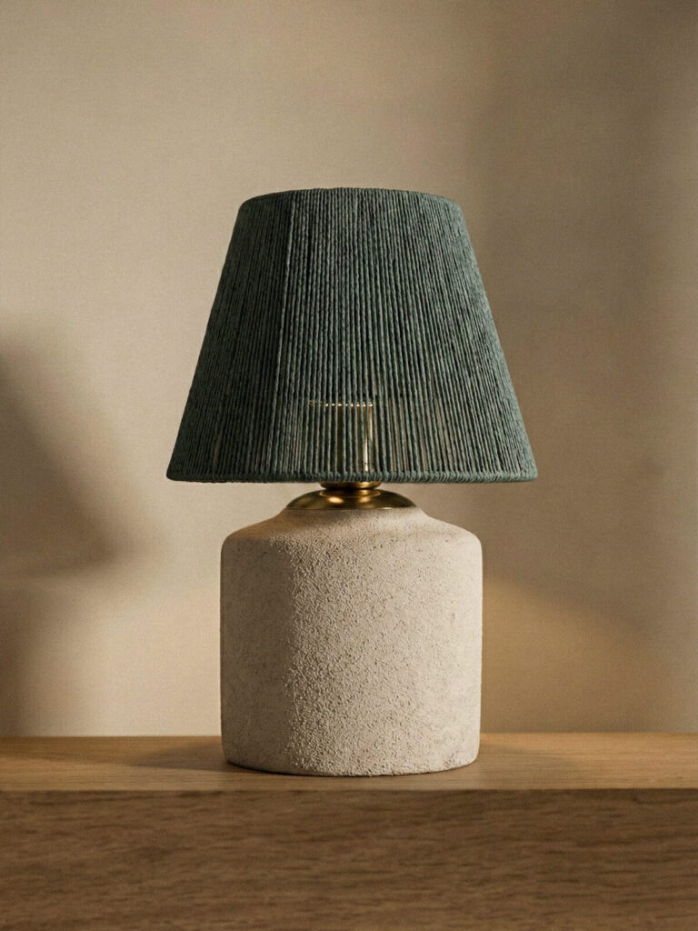 Maison Yeşil Dokulu Abajur Abajur (22 x 34 cm)