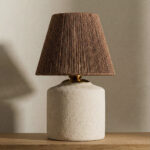 Maison Kahverengi Dokulu Abajur (22 x 34 cm)