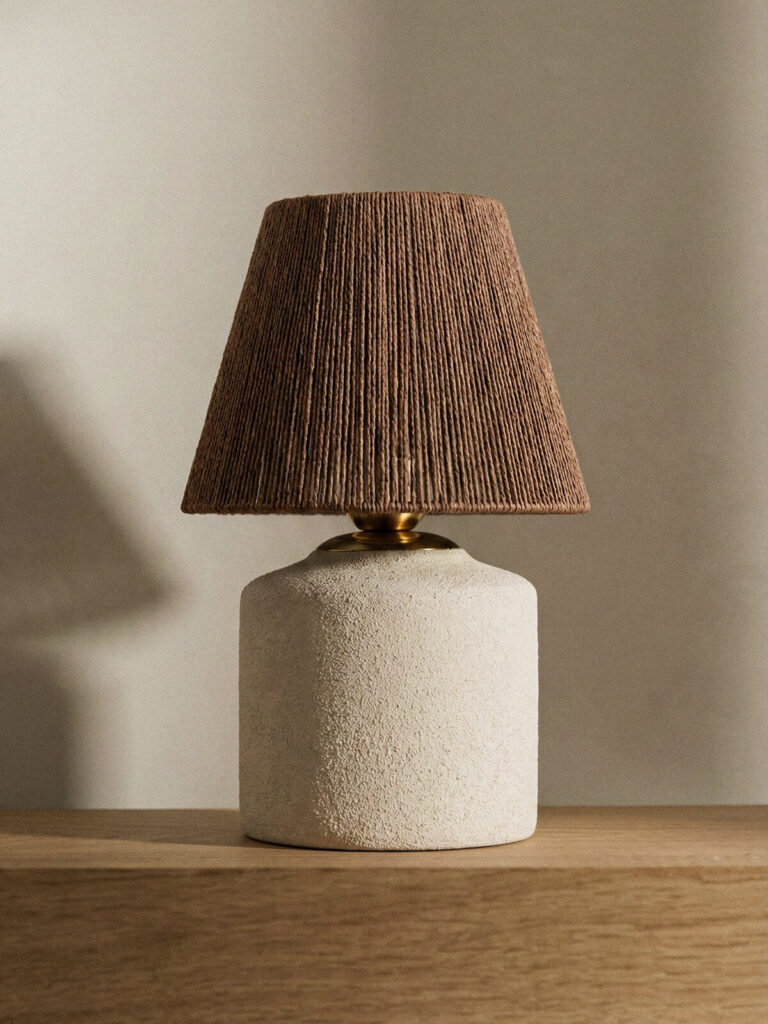 Maison Kahverengi Dokulu Abajur (22 x 34 cm)