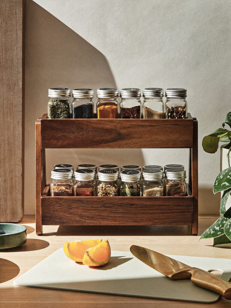 Velvo 2 Katlı Akasya Organizer (25 x 25 cm)