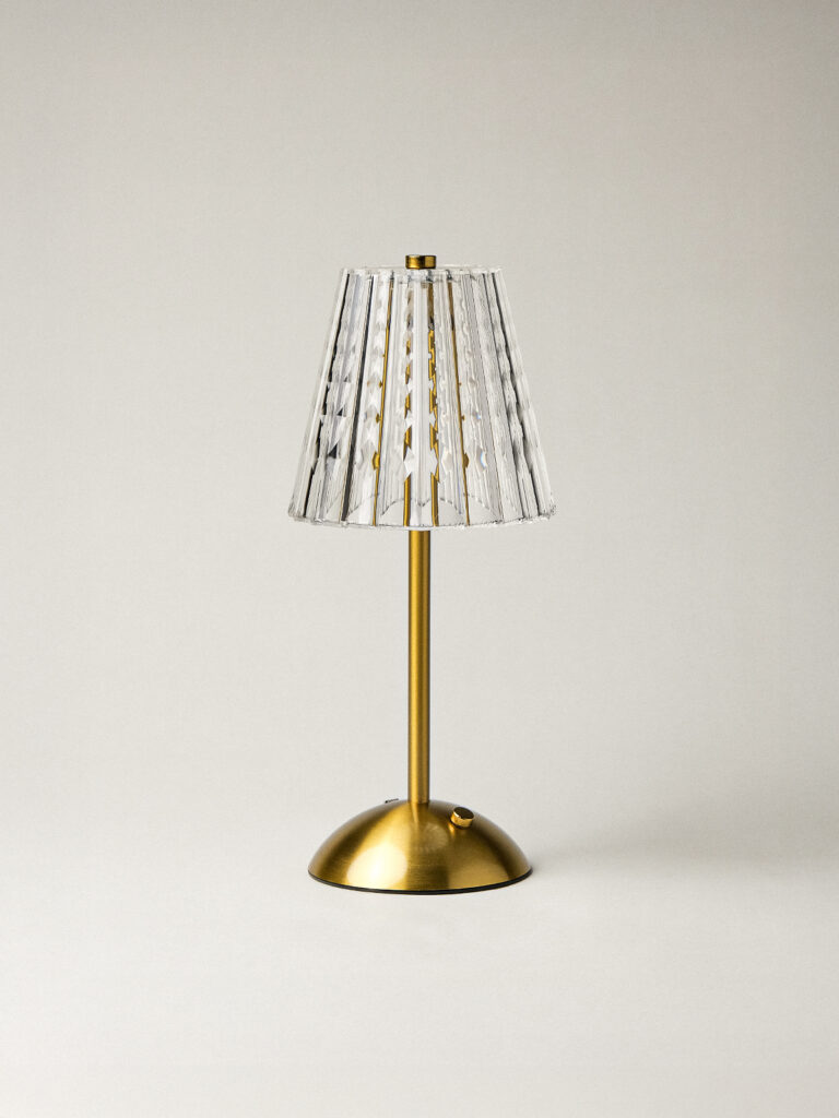 Nora Led Şarjlı Şeffaf Masa Lambası (11 x 31 cm)