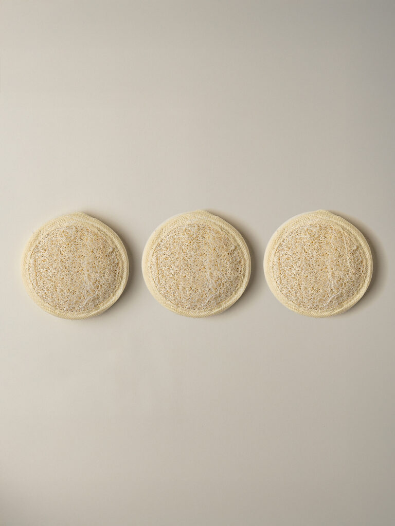 Orin 3’lü Doğal Kabak Lifli Lastikli Yüz Peeling Diski