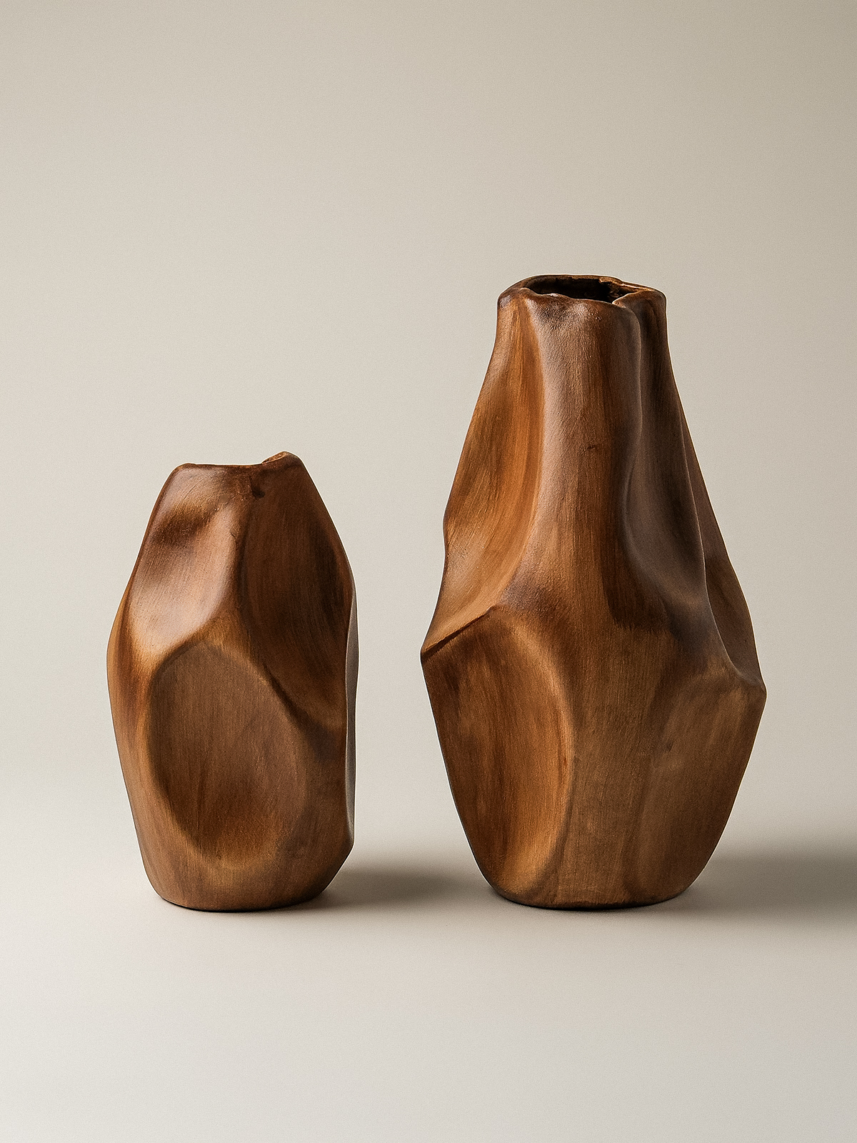 Willis 2’li Kahverengi Vazo Seti Willis 2'li Kahverengi Vazo Seti - Görsel 1