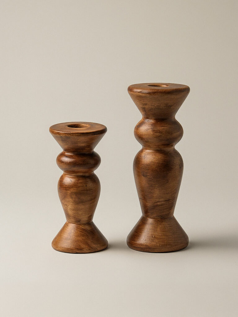 Ravel Kahverengi Şamdan Seti