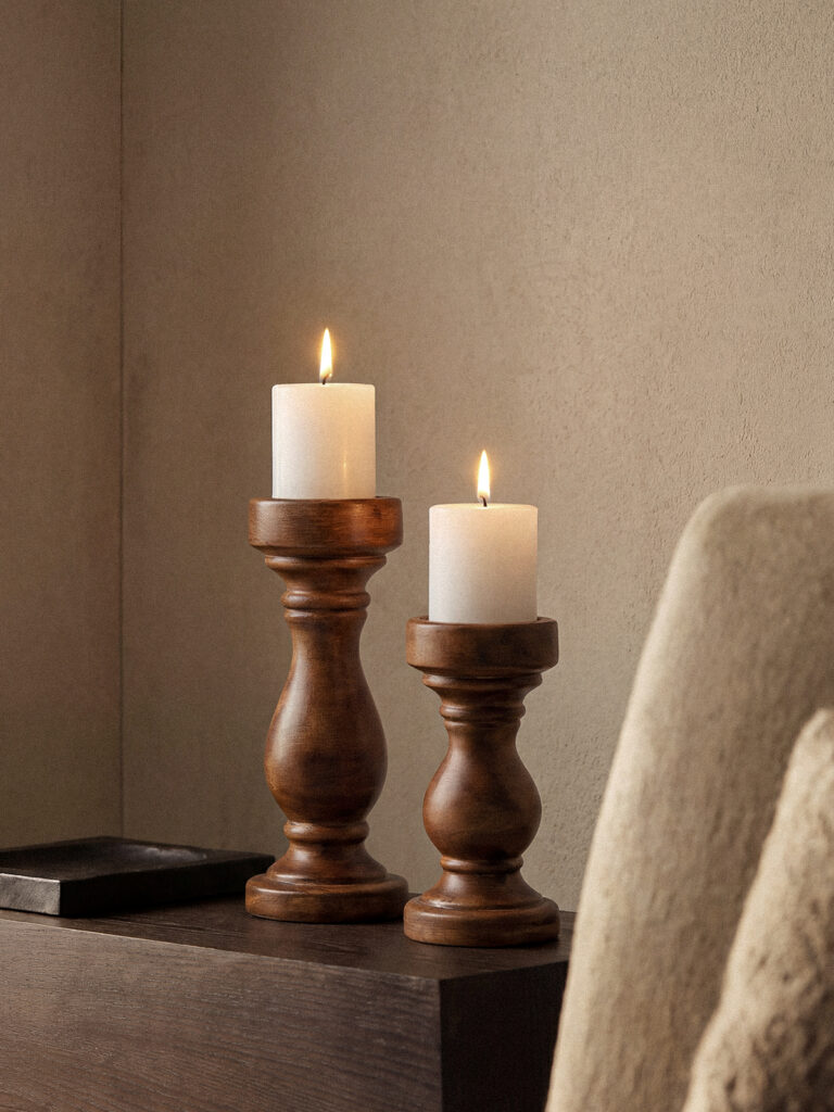 Sedona Kahverengi Şamdan Seti