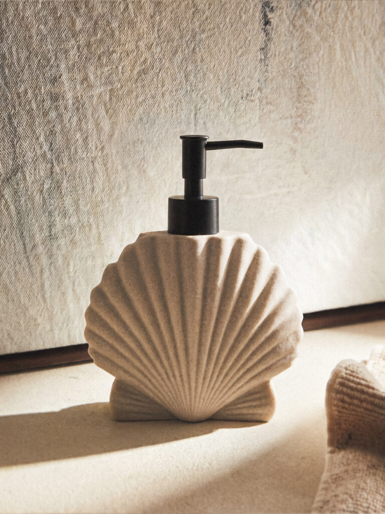 Oyster Krem Polyresin Sıvı Sabunluk