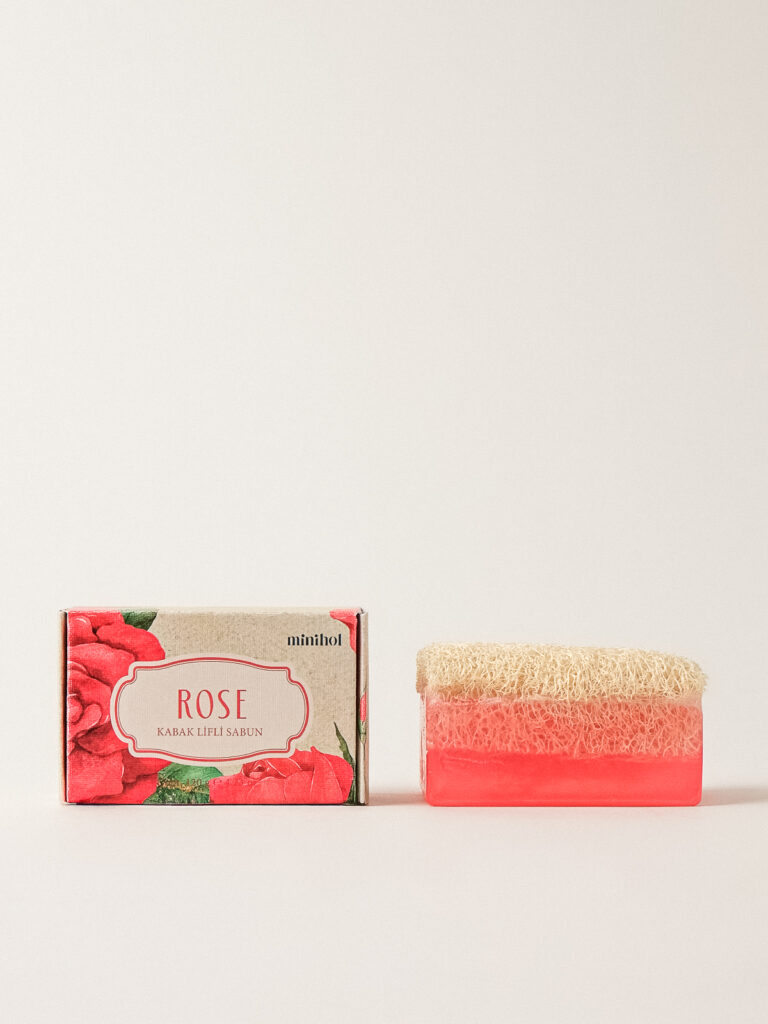 Gül Doğal Kabak Lifli Sabun (120 gr)