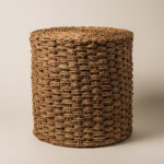 Ruffle Hasır Puf ve Sepet (40 x 42 cm)