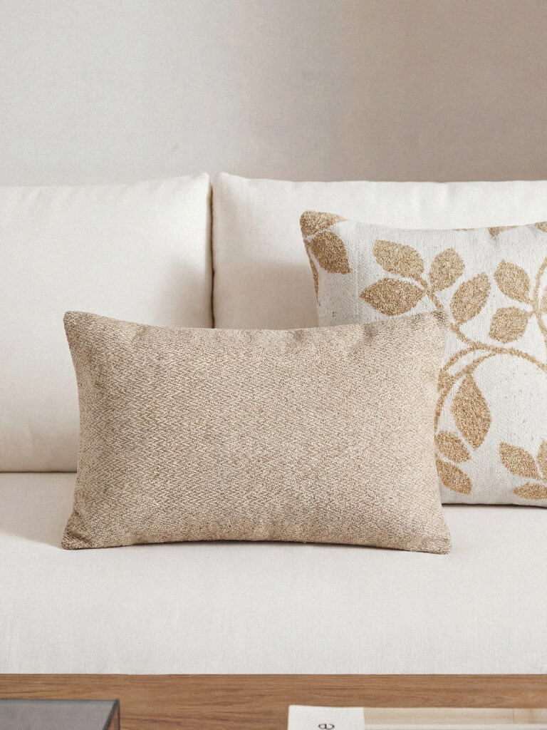 Lune Dikdörtgen Krem Kırlent Kılıfı (35 x 55 cm)