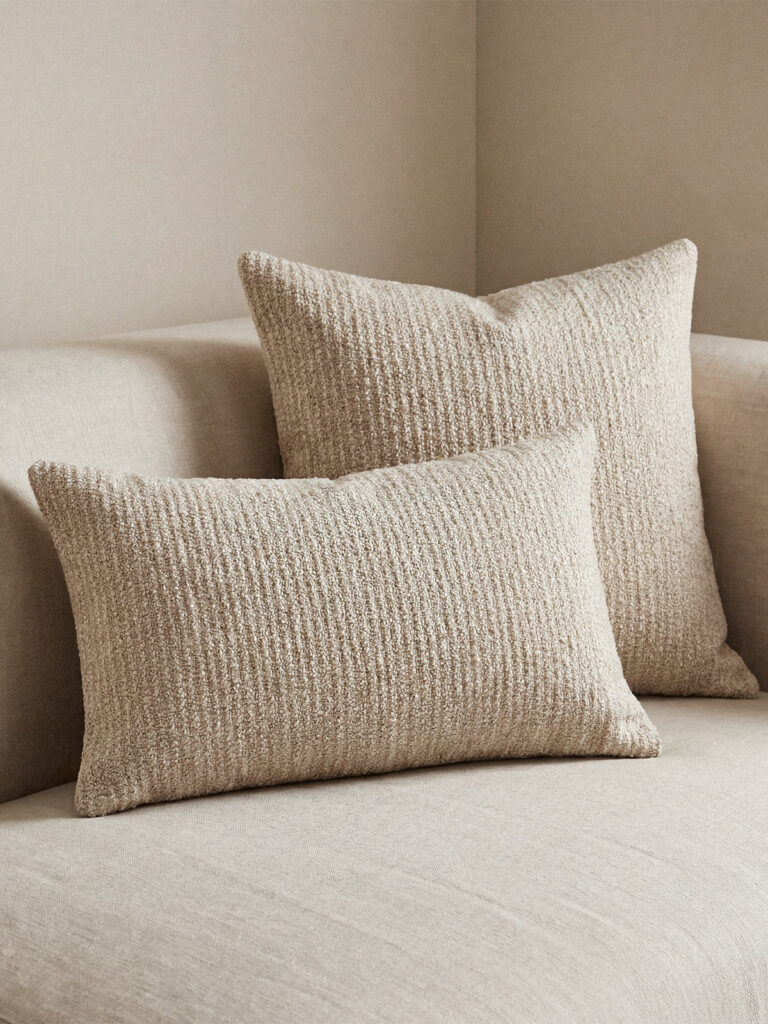 Dune Doğal Lif Karışımlı Krem Kırlent Kılıfı (45 x 45 cm)