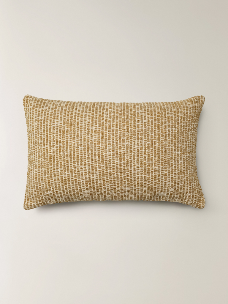 Dune Dikdörtgen Doğal Lif Karışımlı Hardal Kırlent Kılıfı (35 x 55 cm)