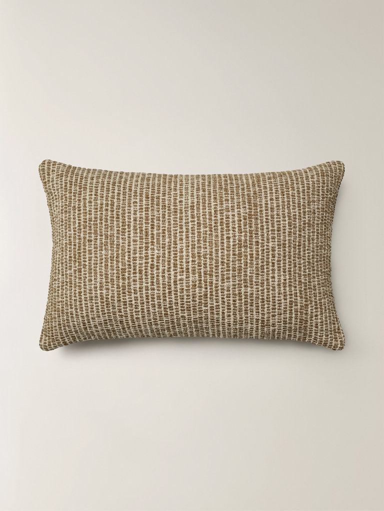 Dune Dikdörtgen Doğal Lif Karışımlı Kahverengi Kırlent Kılıfı (35 x 55 cm)
